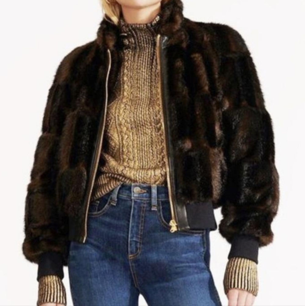 Veronica Beard Bellfire Faux Fur Bomber Jacket XS